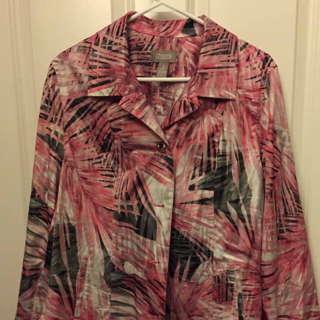 Chico’s Lightweight Silky Button Down Jacket